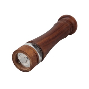Molinillo manual de cerámica de madera de nogal para sal, recargable, juego de molinillo de sal y pimienta de grosor ajustable - Product Image 4