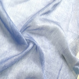 Translúcido azul cielo para Tencel ramio tela de lino gasa falda traje antiguo vestido para niños encaje tejido hogar textil uso - Product Image 2