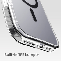 Étui de téléphone magnétique transparent testé contre les chutes 3M pour iPhone 18 Pro Max avec pare-chocs en TPE pour une protection robuste