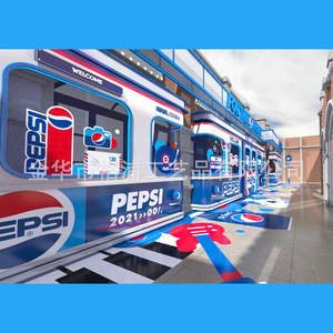 Étagère de présentation personnalisée Pepsi avec éclairage LED pour la décoration, style moderne, étagère métallique autoportante - Product Image 5