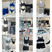 Ensemble de yoga 2 pièces pour femme, style créateur de mode, comprenant un débardeur de sport et un legging taille haute, vêtements de sport élastiques pour le fitness et l'entraînement