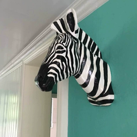 Escultura de Cabeza de Caballo de Tamaño Real (60 cm) para Montar en la Pared, Decoración de Pared de Cabeza de Animal de Resina FRP para Club Ecuestre, Bar, Hotel, Área Comercial