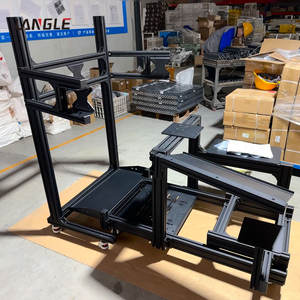 <span class=keywords><strong>Cockpit</strong></span> de simulation de course réglable en mouvement, profil en aluminium 4080 anodisé noir/argent, simulateur de course, siège de jeu - Product Image 3