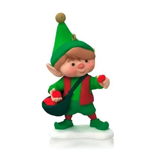 Regalos y recuerdos de Navidad de pie Figuras de Arte de resina de colores Decoración para el hogar Escultura de elfo Mesa Decoraciones navideñas producto