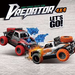 Modèle de voiture miniature 1:36 4x4 4WD avec éjection de la capote avant, lumière et musique, voiture en alliage métallique à tirer en arrière, tout-terrain pour enfants - Product Image 2