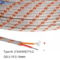 Fil de thermocouple industriel de type N pour chauffage de précision haute température 18AWG 20AWG 24AWG, anti-interférence, résistant à la flexion