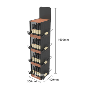 Exhibidor de Vino Metálico, Estante para Botellas de Licor, Exhibidor de Bebidas de Pie, Exhibidor para Supermercados, Promoción, Venta al por Menor, Uso en Tiendas - Product Image 3