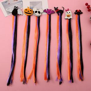 Halloween Wig <strong>Costume</strong> Duckbill Clip Halloween Hair Extension Clips for Girls colored Synthetic Hair clip Accessories for <strong>Costume</strong> - Product Image 1