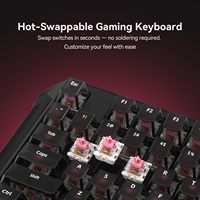 Teclado Mecánico DarkBeacon Blade 87 TKL, USB-C, Cableado, Silencioso, Intercambiable en Caliente, Estructura Gasket, 8000Hz, N-Key, para Juegos