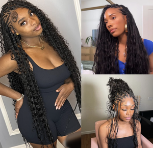 批发处女中国发辫式接发，适合松散深波浪卷发，机器双层编织，所有颜色 - Product Image 4