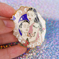 Épingles en émail personnalisées d'anime et de dessin animé Mignon métal pailleté en fer dur avec technique plaquée quantité minimale de commande bas Logo personnalisé pour épinglette