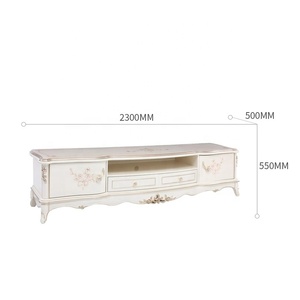 Mueble de TV de Madera Maciza Francesa Noble, Tallado a Mano, de Lujo, para Almacenamiento en el Hogar, Hotel, Estilo Tradicional Europeo, Pintado, para Sala de Estar de Villa - Product Image 6