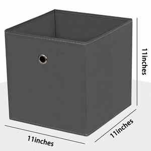 Boîtes de rangement pliables, cubes de rangement en tissu de 11 pouces, boîtes en tissu avec poignées pour l'organisation de la maison - Product Image 2