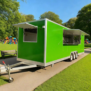 Remolque de Comida Móvil Verde de 6 Ruedas, Vehículo Comercial de Comida Rápida, Catering, Eventos al Aire Libre, Negocio de Comida Callejera, Equipado - Product Image 2
