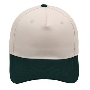 Casquette de baseball sportive structurée à 5 panneaux en coton, personnalisable, bicolore, avec logo brodé et boucle métallique, vierge - Product Image 3