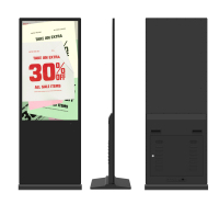 Écran d'affichage numérique LCD intérieur de 55 pouces, kiosque tactile sur pied, signalisation numérique pour la publicité