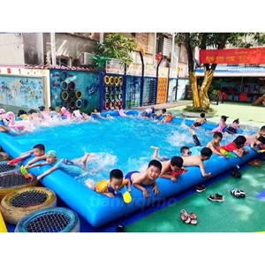 Instalaciones de parque de atracciones de piscina inflable gruesa y duradera de alta calidad en recreación acuática - Product Image 1