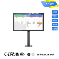 Tablette Android 13 avec prise en charge PoE, écran 15,6 pouces, matériel KDS, IEEE 802.3bt Power Over Ethernet, caméra 8MP
