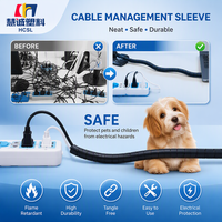 Selubung Kabel, Pembungkus Spiral, Pengatur Kabel, Tabung PE, 8mm-42mm, Hitam, CE RoHS, Bebas Halogen, Tahan UV