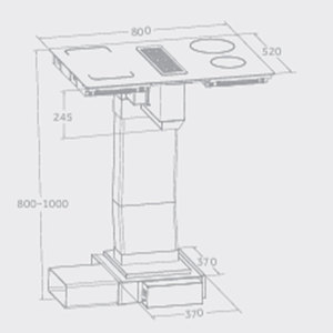 <span class=keywords><strong>Cocina</strong></span> <span class=keywords><strong>de</strong></span> Inducción Integrada con Campana Extractora Desplegable, Directo <span class=keywords><strong>de</strong></span> Fábrica - Product Image 5