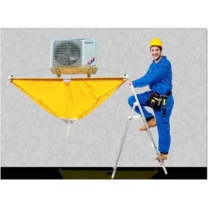 Cubierta amarilla desechable para limpieza de aire acondicionado, protector de conductos montado en el techo para mantenimiento de unidades interiores - Product Image 1