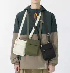 2024 factory wholesale nylon crossbody shoulder bag for mobile phone waist bags, new design fashion unisex mini phone bag sling