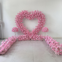 Bunga Mawar Putih Artificial Grosir untuk Gapura Hati dengan Bunga Lantai untuk Lamaran Pernikahan Adegan Will You Marry Me Gapura Hati