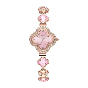 <span class=keywords><strong>Orologio</strong></span> al Quarzo <span class=keywords><strong>Rosa</strong></span> a Quadrifoglio per Donne, Resistente all'Usura, Lussuoso e alla Moda, Vendita all'Ingrosso - Product Image 3