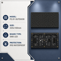 Module d'écran LED P3.91 pour extérieur, Full HD 4K HDR10, 320*160mm, étanche IP65, panneau LED SMD, panneau d'affichage numérique