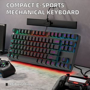 Kleine Draagbare 87-toets Bedrade Mechanische Toetsenbord Rgb Nieuwe E-Sport Game Usb Bedrade Mechanische Gaming Toetsenbord - Product Image 3