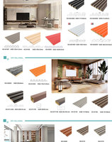 Nouvelles couleurs Wangbin WPC 2025, persiennes en charbon de bois, décoration intérieure, PS WPC 3D, autres papiers peints/panneaux muraux