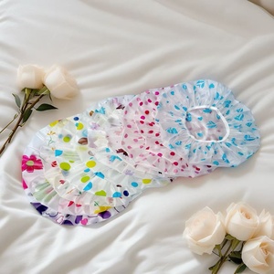 Venta Directa de Fábrica TGYW, Gorro de Ducha para Niñas con Diseño Pastoral de Puntos/Corazones/Flores, <span class=keywords><strong>Tratamiento</strong></span> Capilar - Product Image 1