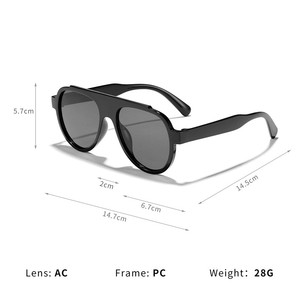 Lunettes de soleil de conduite oversize tendance 2026 pour femmes, protection UV400, monture large colorée, style pilote pour hommes, personnalisables avec logo - Product Image 4