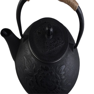 Китайский ручной работы эмаль чугунные чайники с цветком пиона - Product Image 4