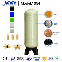 Équipement de purification d'eau par osmose inverse OEM FRP, modèle WSZ, 125 L/heure, adoucisseur, sur trépied/base ronde, automatique 24 heures