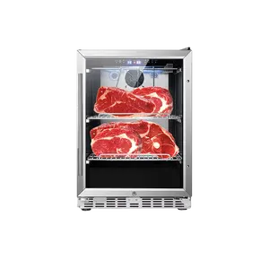 Penjualan laris kulkas Tampilan daging sapi rumah tangga kompresor Steak daging kering kompak kulkas