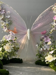 Decorazione in Tessuto a Forma di Grande Farfalla Fatta a Mano con <span class=keywords><strong>Design</strong></span> Staccabile, Adatta per Negozi di Artigianato - Product Image 4