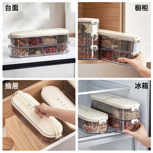 Uforu Spice <b>Storage</b> <b>Container</b> 3-Tier Clear With Lid For <b>Kitchen</b> Seasonings - Product Image 5