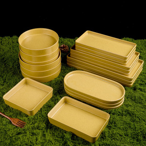 Mountain Breeze Melamine Tableware, Litsea Root Fresh-Sliced Beef Platter, Hot Pot Platter, <b>Grilled</b> Meat Platter, Vegetable - Product Image 1