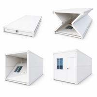Maison conteneur pliable en acier de Chine, petite villa pliable, maisons conteneurs préfabriquées portables