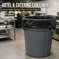 Sacs Poubelles Noirs en PEHD en Rouleau, Direct Usine, 90L-380L, Extra Épais, Anti-Fuite, pour Restaurants et Régions Rurales