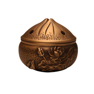 Brûleur d'encens en cuivre pur Tongpu Craftsman pour l'encens, le bois d'agar et les encens apaisants, pour la maison et l'intérieur - Product Image 5