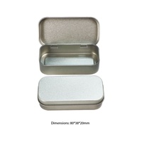 Boîte rectangulaire mini en fer blanc à couvercle rabattable 80x38x20mm - Emballage alimentaire écologique pour chocolats, gâteaux, pâtisseries, mariages, chewing-gums