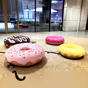 Fiberglass Donut Leisure Seat Creative Outdoor Landscape Bench Public Waiting Mall Rest Chair Customizable Guangdong-Made - Product Image 1