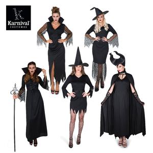 Venta al por mayor ODM gótico negro encaje bruja vestido con cuello de las mujeres <span class=keywords><strong>Halloween</strong></span> fiesta actuación TV y película <span class=keywords><strong>disfraz</strong></span> - Product Image 5