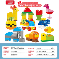 Ensemble de blocs de construction animaux grande taille en gros, 233 pièces, jouet éducatif en briques de construction, livraison directe d'usine pour enfants de 3 ans et plus