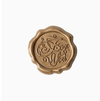 Autocollant de scellage d'enveloppe en relief 3D, style rétro, décoration pour invitation, lettre, feuille de cire auto-adhésive pour mariage