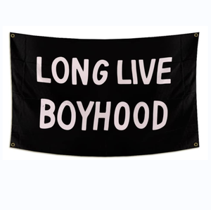 3 diseños 3x5 pies personalizado Long Live Boyhood Banner Bandera de pared natural Arte de pared para guardería Decoración moderna para la habitación de los niños Banner para niños - Product Image 3