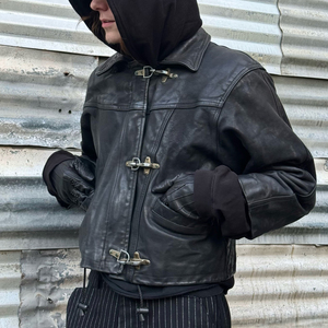 Vêtements streetwear personnalisés à la mode, <span class=keywords><strong>veste</strong></span> en cuir pour homme, style pompier, motard, moto - Product Image 1
