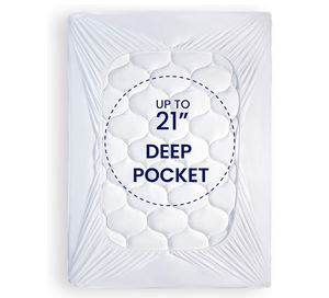 Protector <span class=keywords><strong>de</strong></span> Colchón Acolchado <span class=keywords><strong>de</strong></span> Microfibra, Cubrecolchón Suave y Silencioso con Bolsillo Profundo, Transpirable - Product Image 5